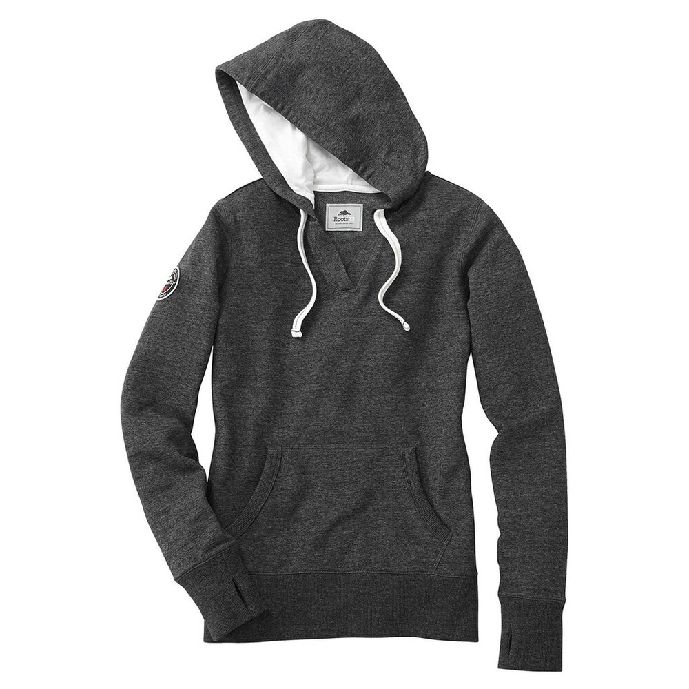 Roots73 Women's Black Smoke Heather Williamslake Knit Hoody - Size Medium